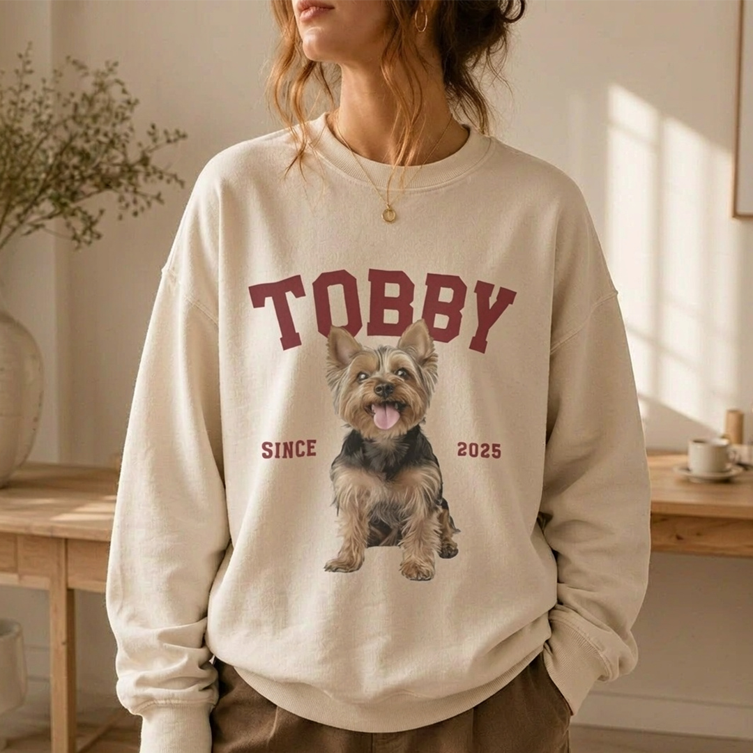 Puptailor Personalized Pet Photo Name Sweatshirt
