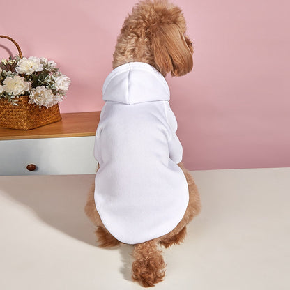 Personalized Embroidery Solid-Color Warm Pet Hoodie
