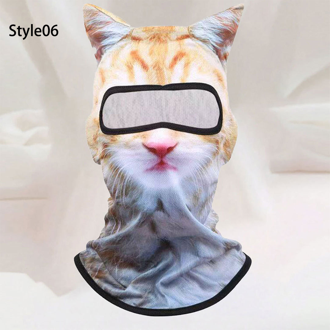 Puptailor 3D Animal Digital Print Outdoor Ski Mask