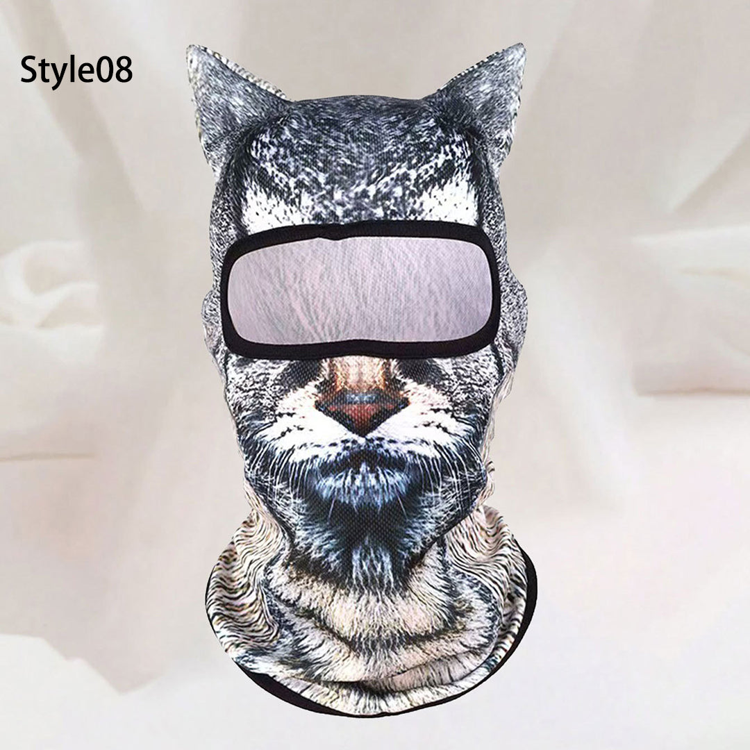 Puptailor 3D Animal Digital Print Outdoor Ski Mask