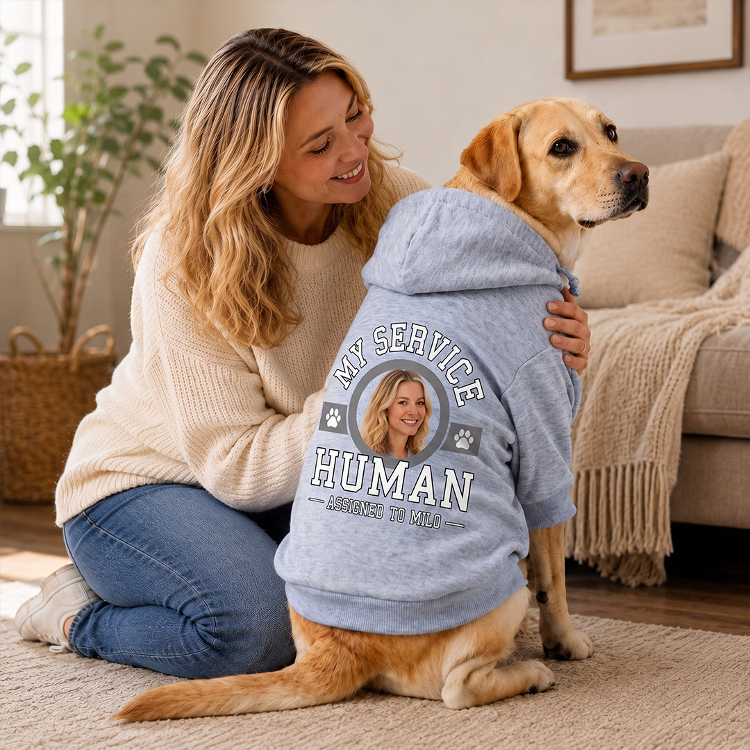 Personalized "My Service Human" Pet Hoodie