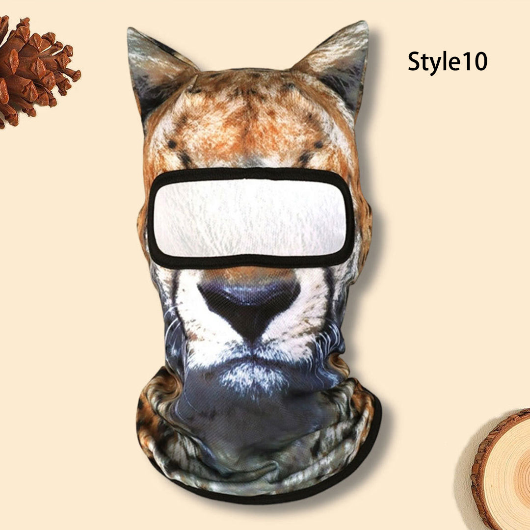 Puptailor 3D Animal Digital Print Outdoor Ski Mask
