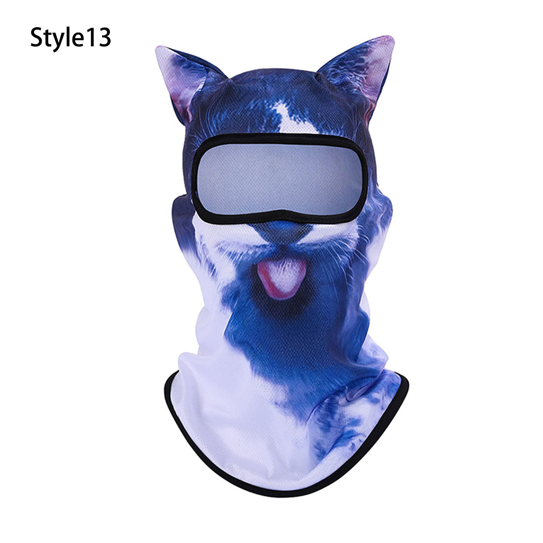 Puptailor 3D Animal Digital Print Outdoor Ski Mask