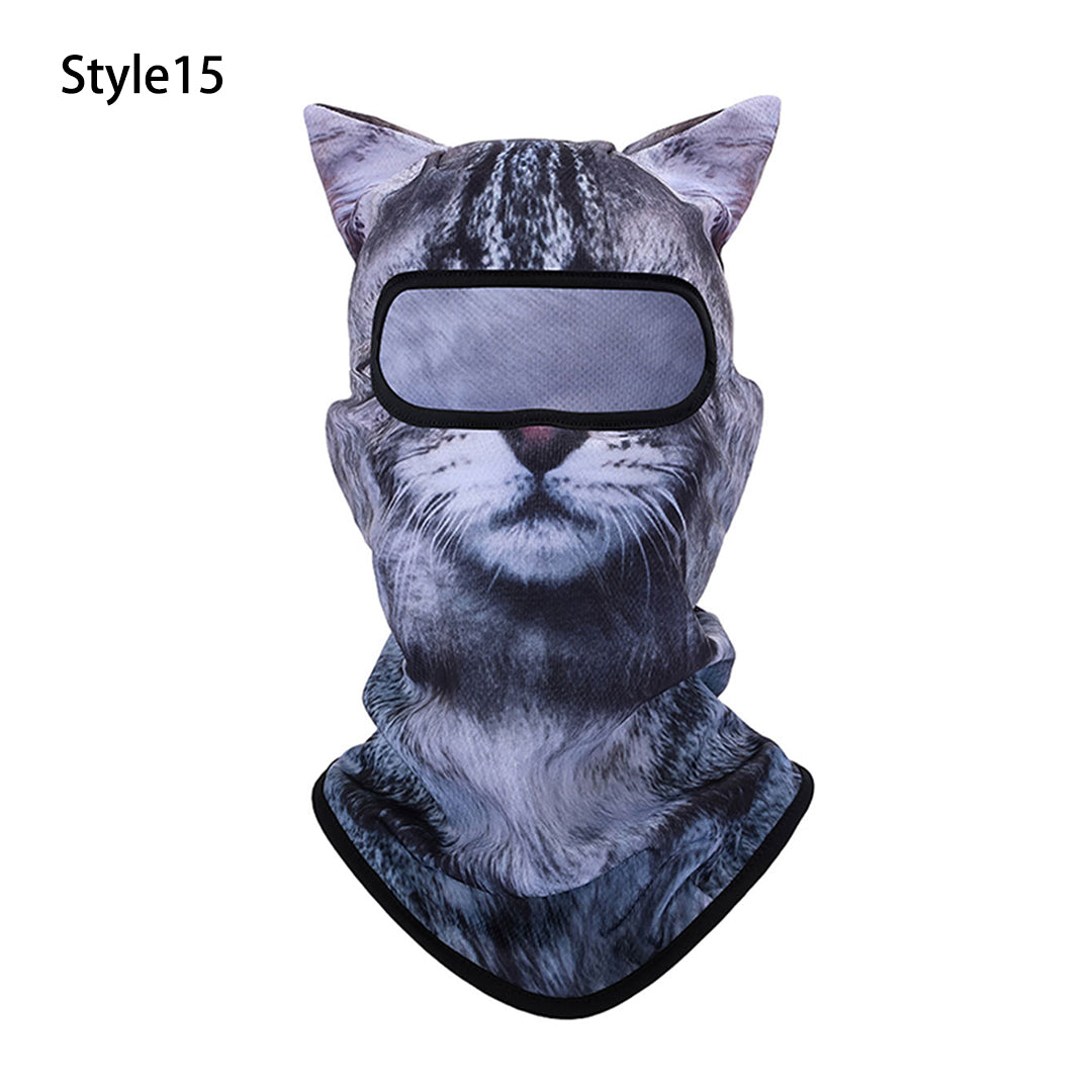 Puptailor 3D Animal Digital Print Outdoor Ski Mask