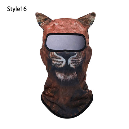 Puptailor 3D Animal Digital Print Outdoor Ski Mask