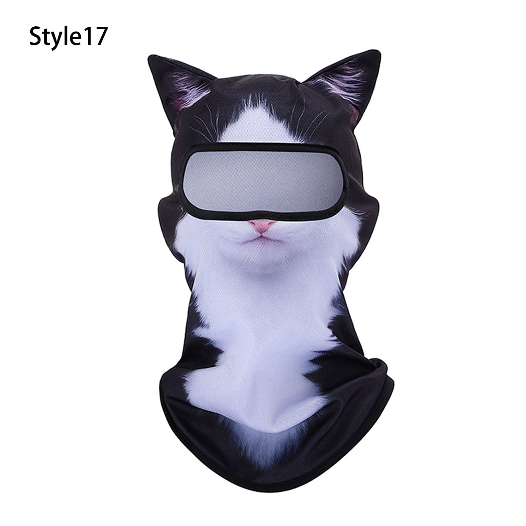 Puptailor 3D Animal Digital Print Outdoor Ski Mask