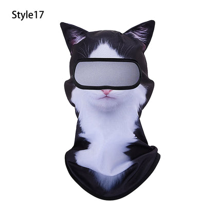 Puptailor 3D Animal Digital Print Outdoor Ski Mask