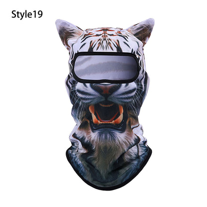 Puptailor 3D Animal Digital Print Outdoor Ski Mask