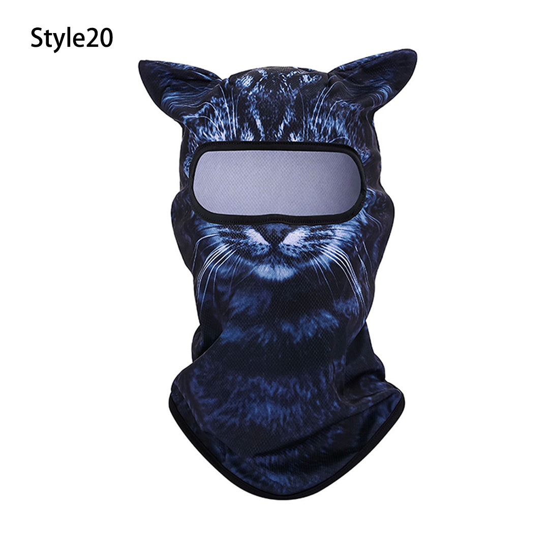 Puptailor 3D Animal Digital Print Outdoor Ski Mask