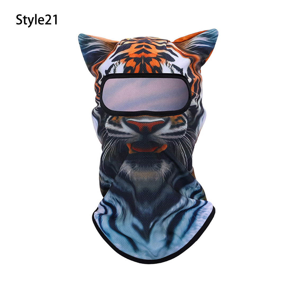 Puptailor 3D Animal Digital Print Outdoor Ski Mask