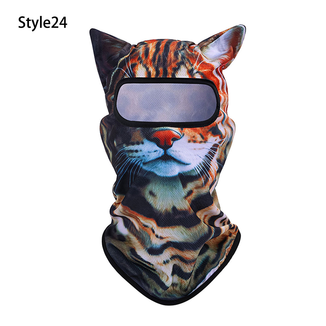 Puptailor 3D Animal Digital Print Outdoor Ski Mask