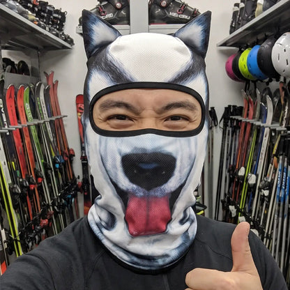 Puptailor 3D Animal Digital Print Outdoor Ski Mask