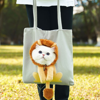 Personalized Embroidered Name Cute Cartoon Pet Tote Bag