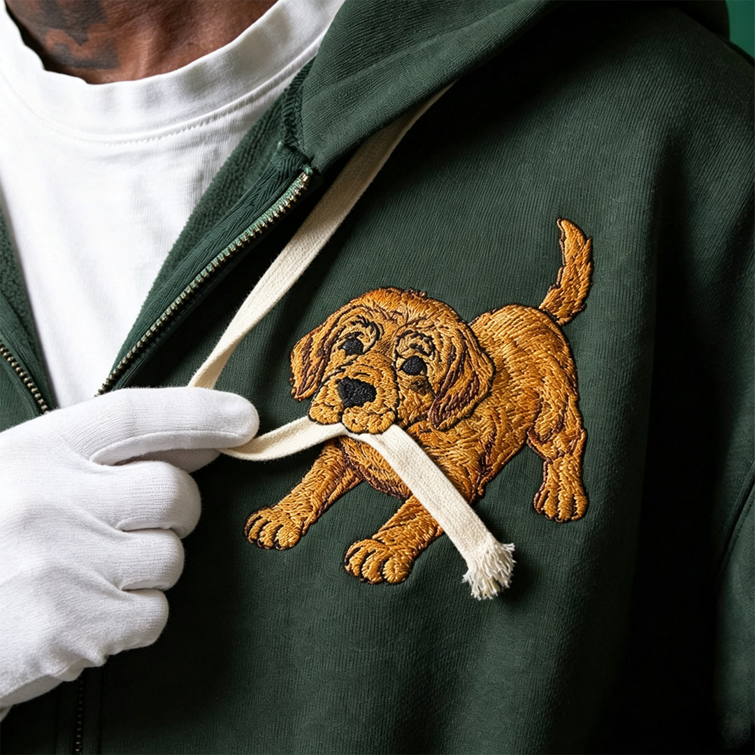 Personalized Dog Cat Embroidery Hooded Sweatshirt
