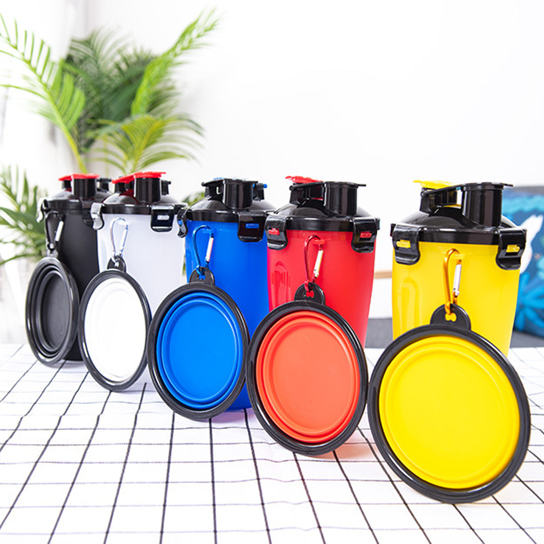 Portable 2-in-1 Pet Water & Food Cup for Outdoor