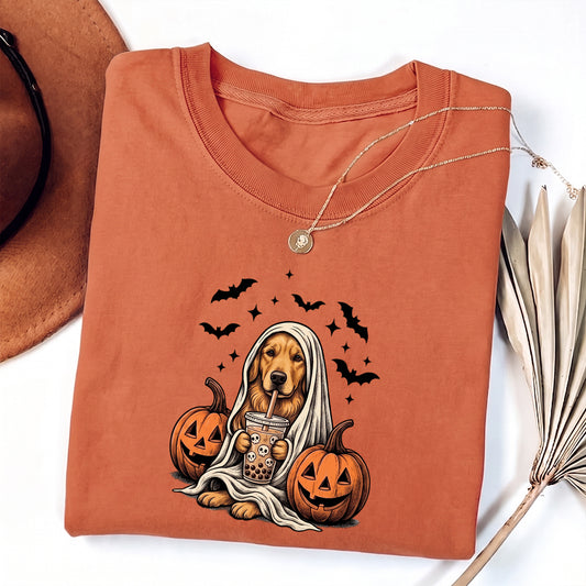 Puptailor Personalized Halloween Ghost Dog T-shirt