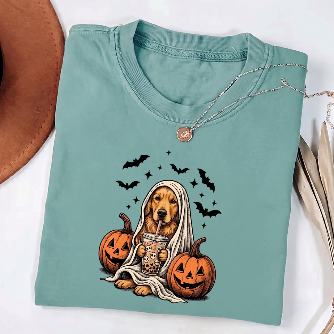 Puptailor Personalized Halloween Ghost Dog T-shirt