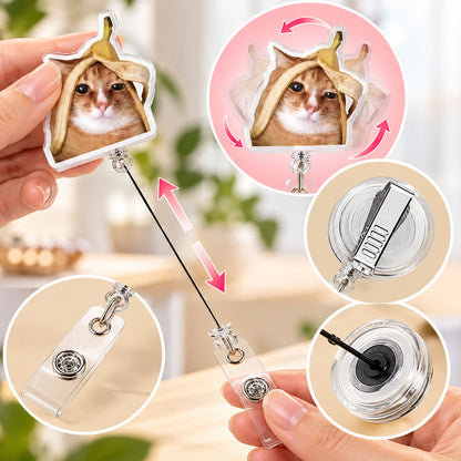 Custom Pet Photo Retractable Badge Reel