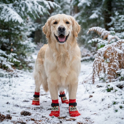 Christmas Dog Socks with Straps