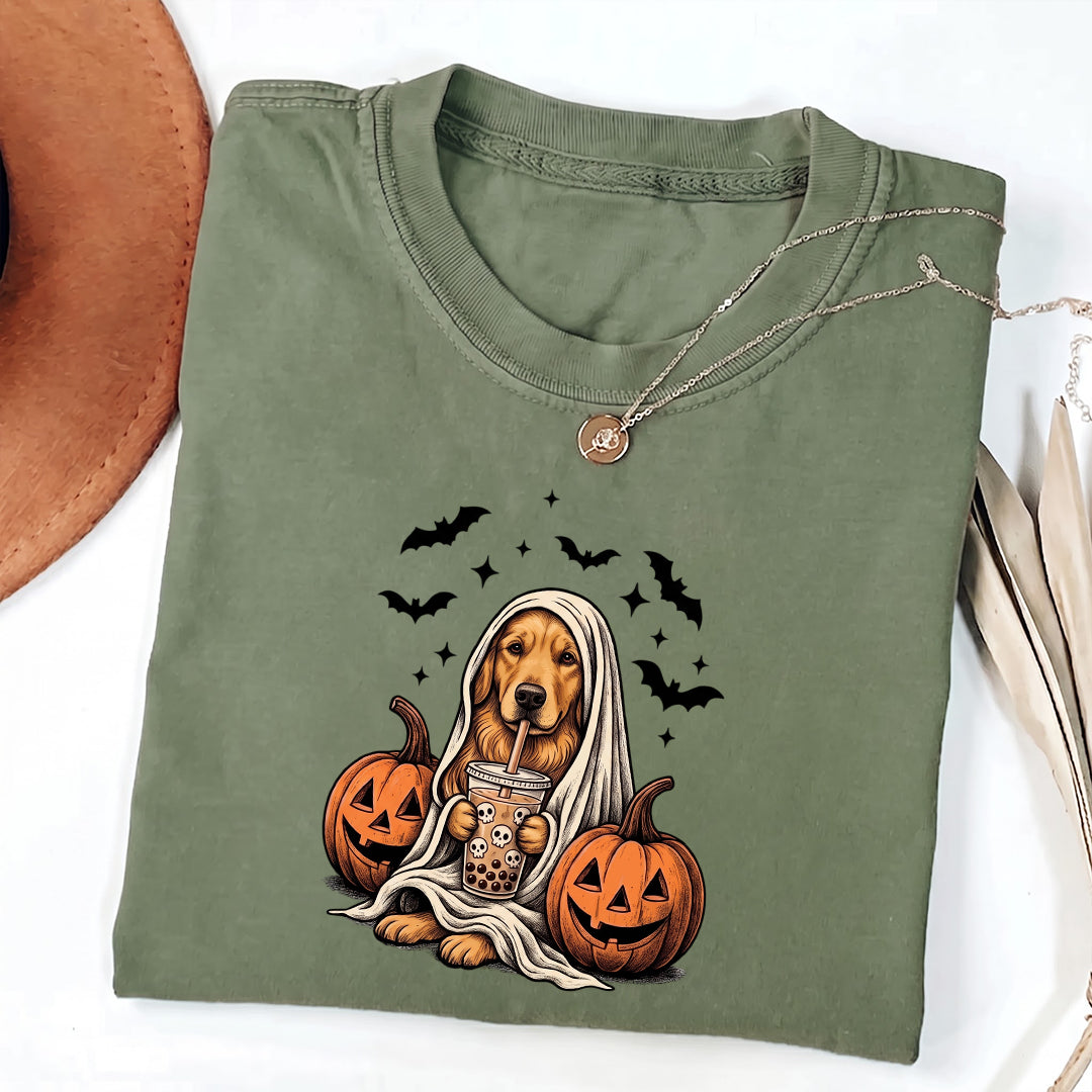 Puptailor Personalized Halloween Ghost Dog T-shirt