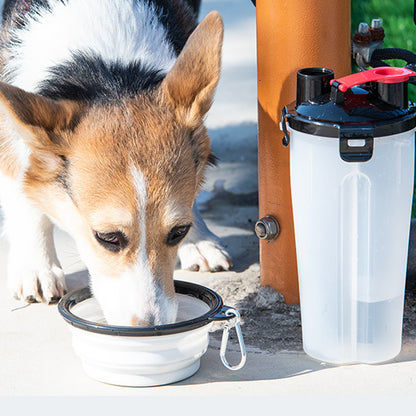 Portable 2-in-1 Pet Water & Food Cup for Outdoor