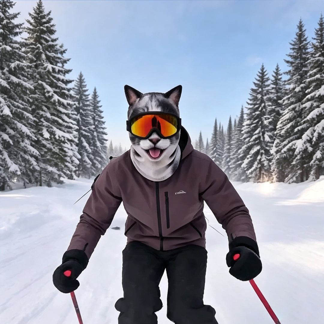 Puptailor 3D Animal Digital Print Outdoor Ski Mask