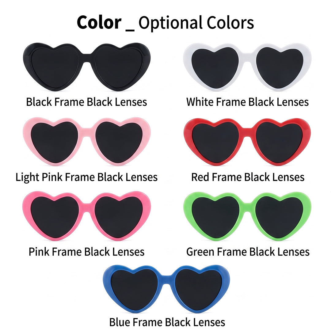 Stylish Heart-Shaped Pet Glasses