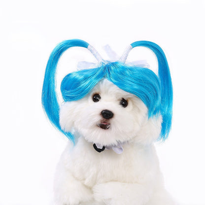 Puptailor Personalized Fun Pet Wigs for Halloween Cosplay