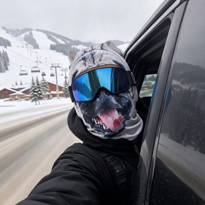 Puptailor 3D Animal Digital Print Outdoor Ski Mask