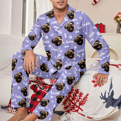 Custom All Over Pet Portrait Pajama Set with Name