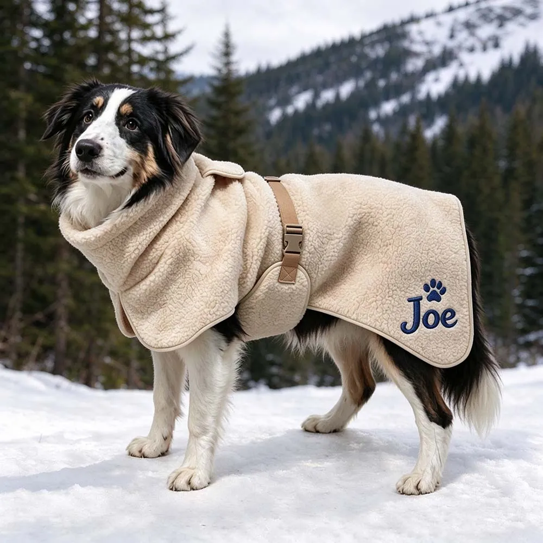Personalized Sherpa Fleece Dog Vest
