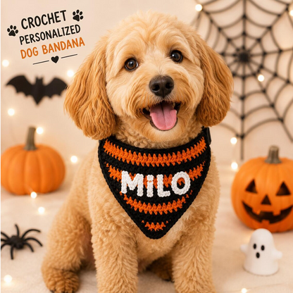 Puptailor Personalized Halloween Pet Bandana