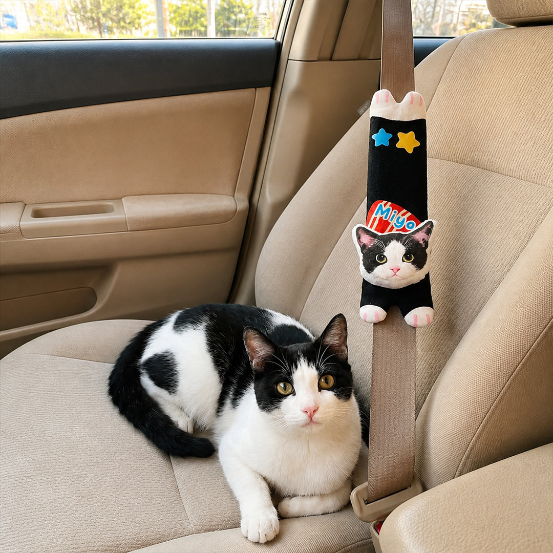 Personalized Pet Face Car Seatbelt Covers