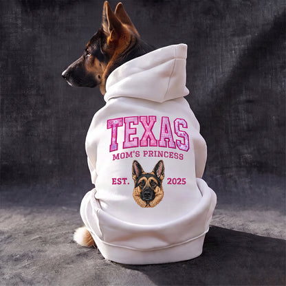 Personalized Dog Patchwork Embroidered Hooded