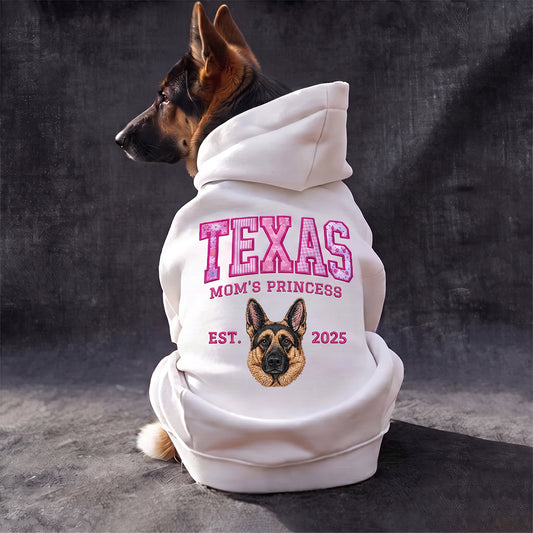 Personalized Name Appliqué Embroidered Hoodie for Dogs