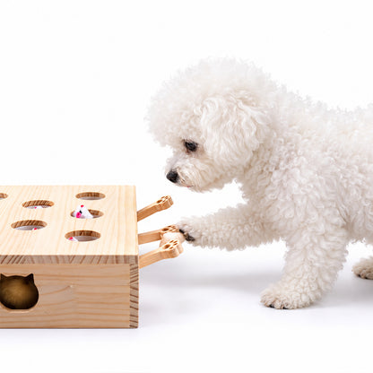 Wooden Whack-a-Mole Pet Toy