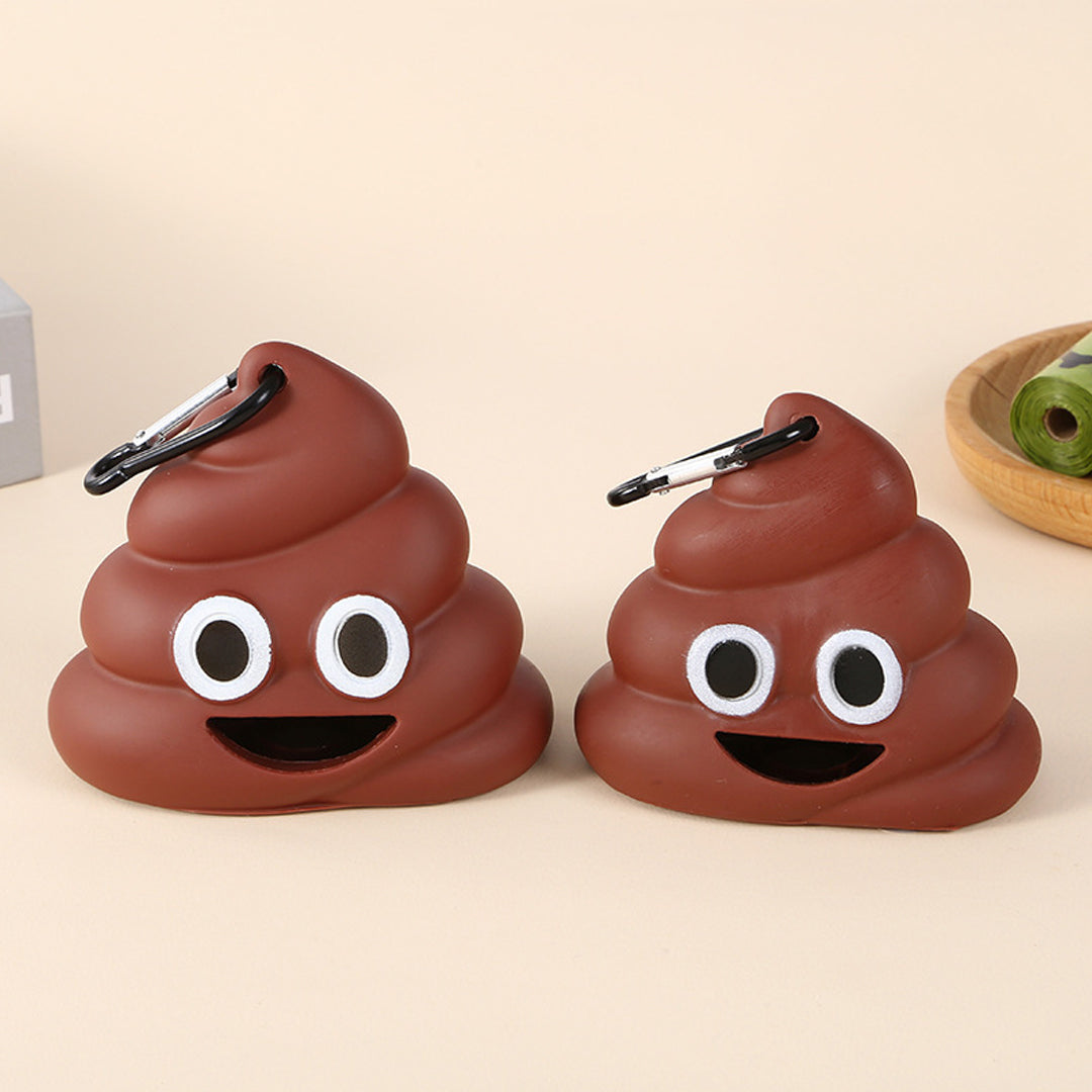 Cute Poop Emoji Dog Poop Bag Dispenser