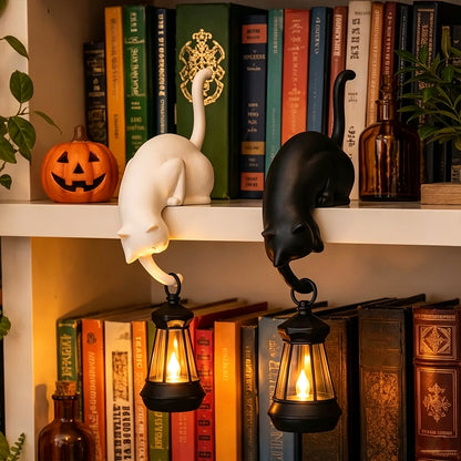 Puptailor Vintage-Style Halloween Cat Lantern 3D-Printed Hanging Ornament