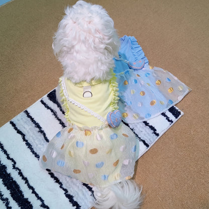 Personalized Polka-Dot Tulle Dog Dress