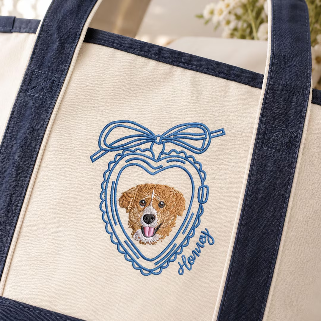 Puptailor Personalized Locket Heart Pet Tote Bag