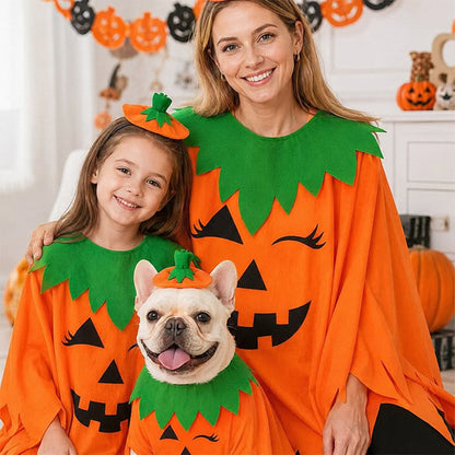 Puptailor Halloween Pumpkin Costume Set Suitable for Adults, Children, and Pets