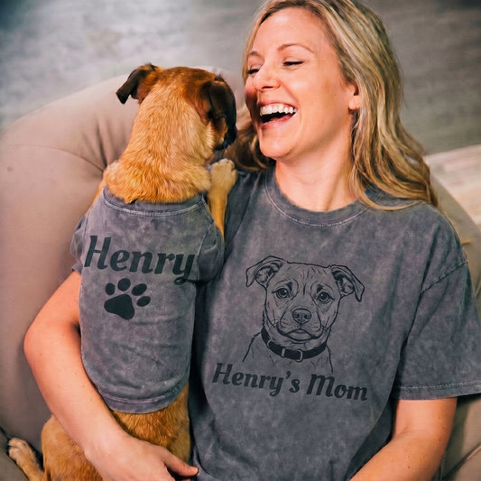 Personalized Matching Dog Mom & Dog Shirts