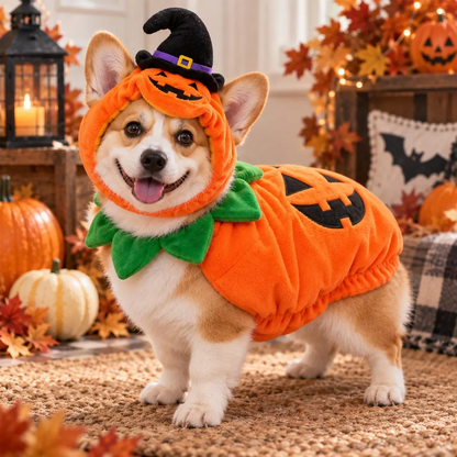 Puptailor Halloween Pumpkin Pet Costume