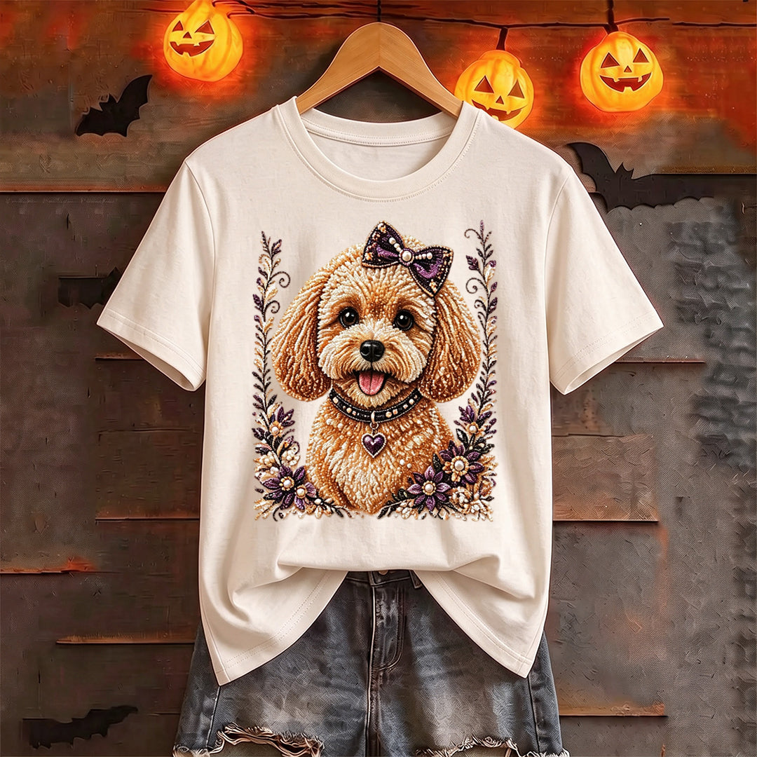 Puptailor Personalized Diamond Cat Casual Print T-Shirt