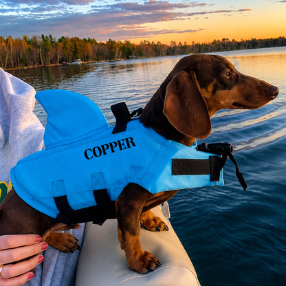 Personalized Shark Fin Dog Life Jacket