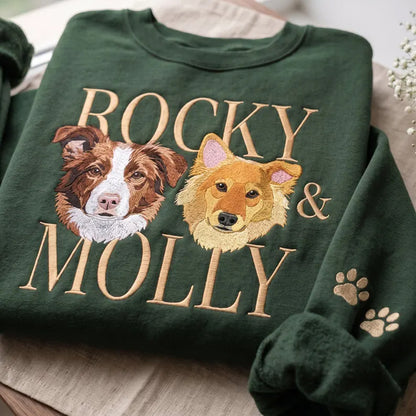 Puptailor Personalized Pet Portrait And Name Sweatshirt
