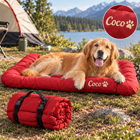 Personalized Roll-Up Waterproof Dog Travel Mat