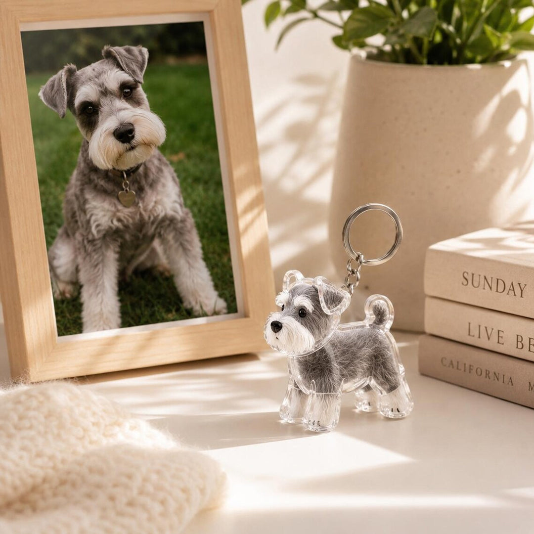 Personalized Pet Hair Keepsake Keychain