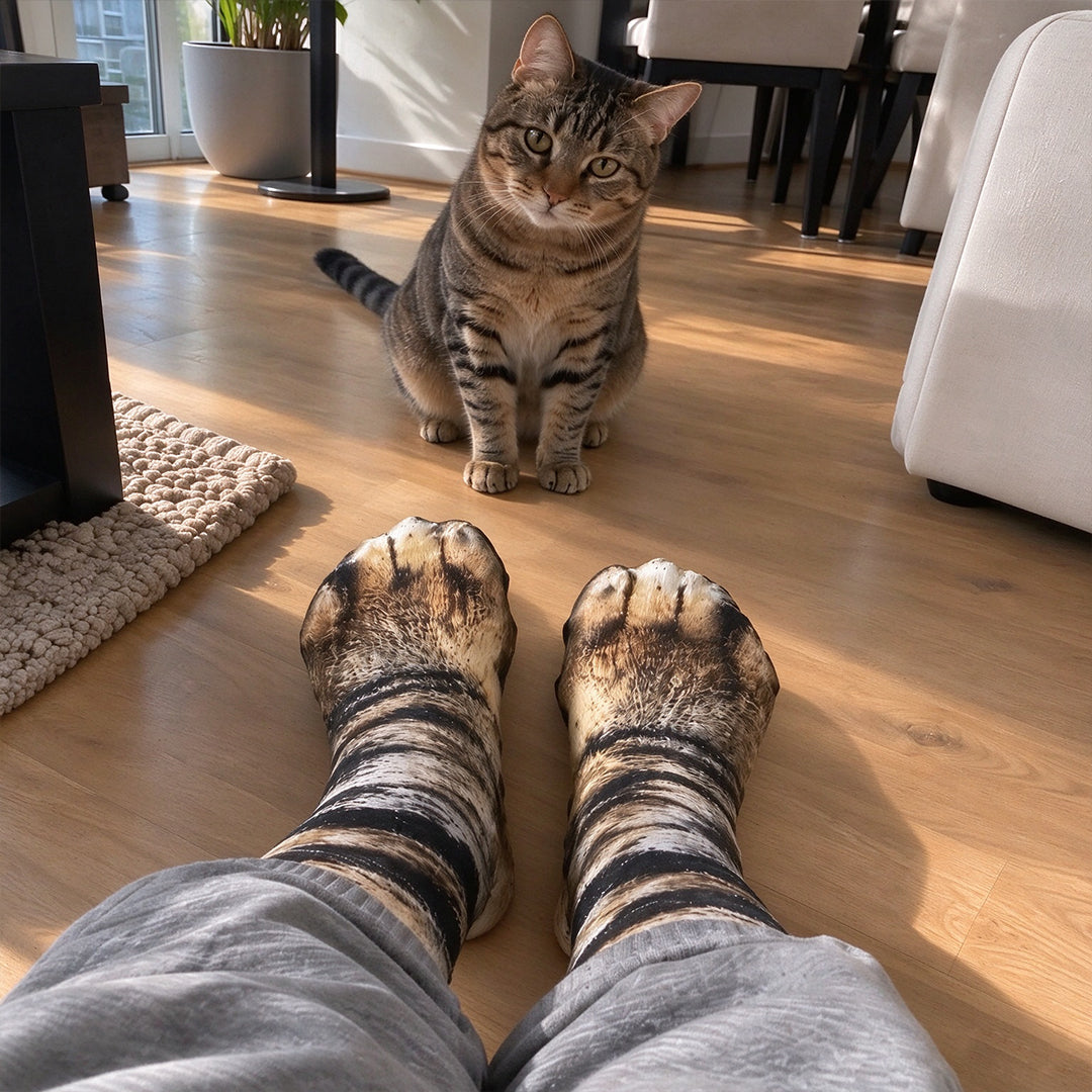 3D Cat & Dog Paw Print Socks