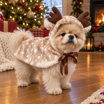Reindeer Cape Costume for Small Dogs & Cats